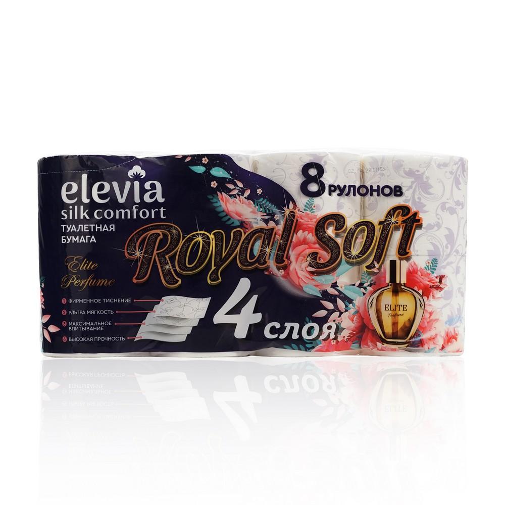 Туалетная бумага Elevia Elite perfume 4-х слойная , 8шт. Фото 1.