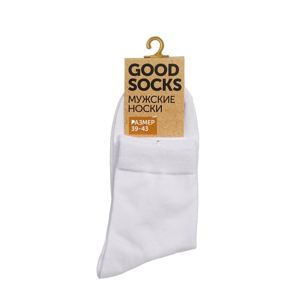 Мужские однотонные носки Good Socks WHW22102-5 Белый р.39-43. Фото 1.