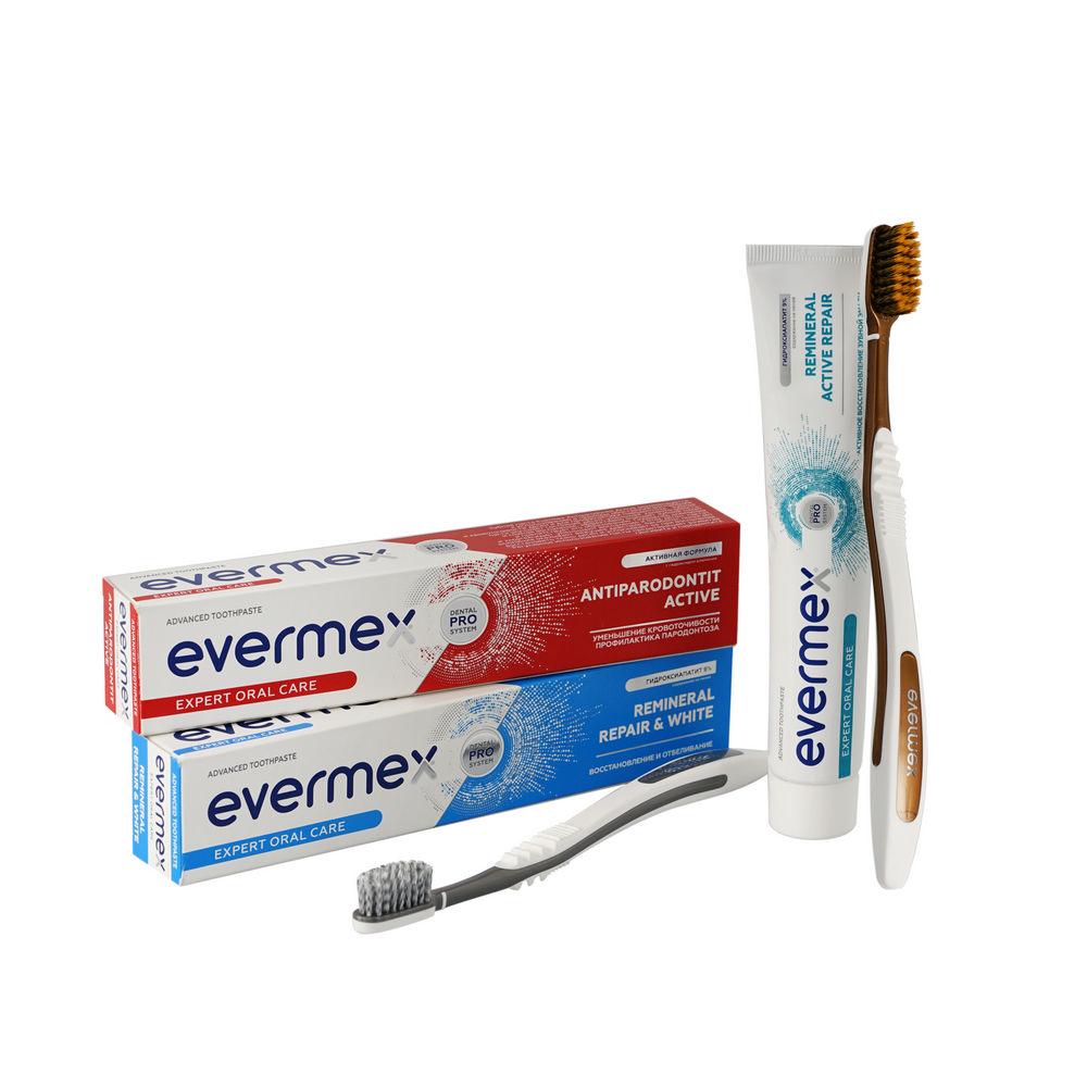 Зубная щетка Evermex " Antiparodontit Silver " мягкая 2шт. Фото 6.