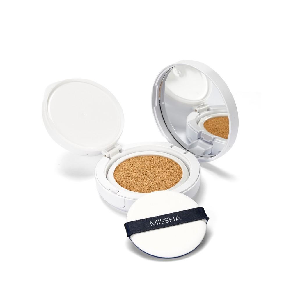 Тональный Кушон для лица Missha Magic Cushion Moist Up с увлажняющим эффектом 21 15г. Фото 7.