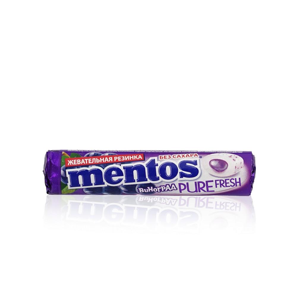 Жевательная резинка Mentos Pure Fresh " Виноград " 15,5г. Фото 1.