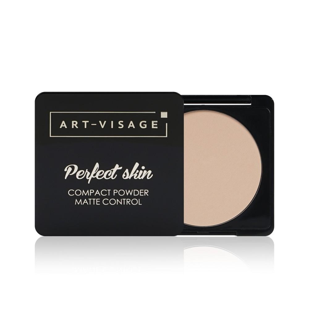 Пудра для лица Art-Visage Perfect Skin для жирной и комбинированной кожи 211 Теплый беж 7г. Фото 1.