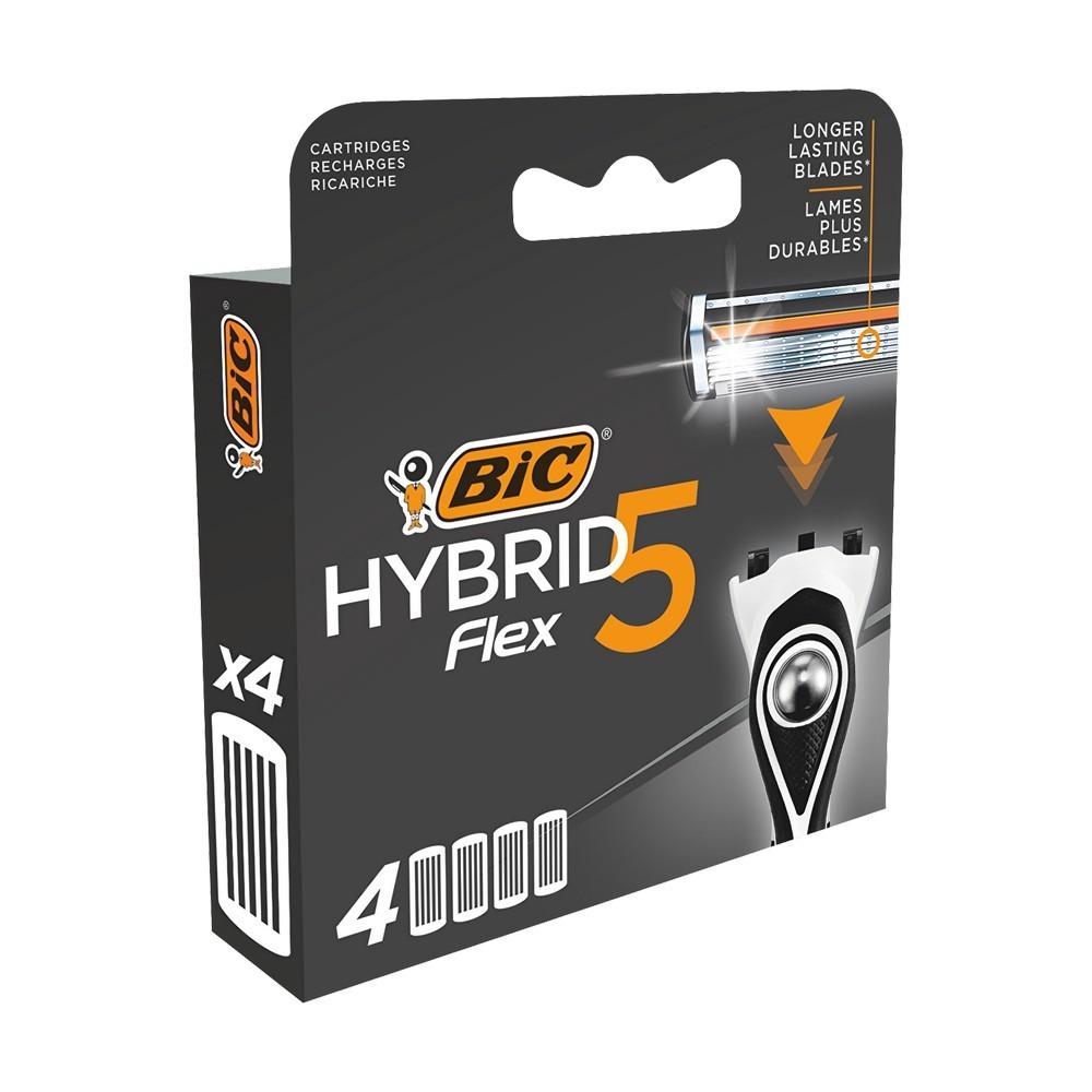 Сменные кассеты для бритья Bic Flex 5 Hybrid 4шт. Фото 2.