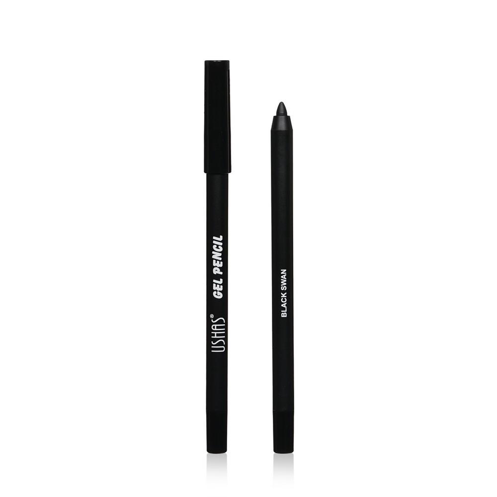 Водостойкий карандаш для век USHAS Gel Pencil Black Swan 1,6г. Фото 1.