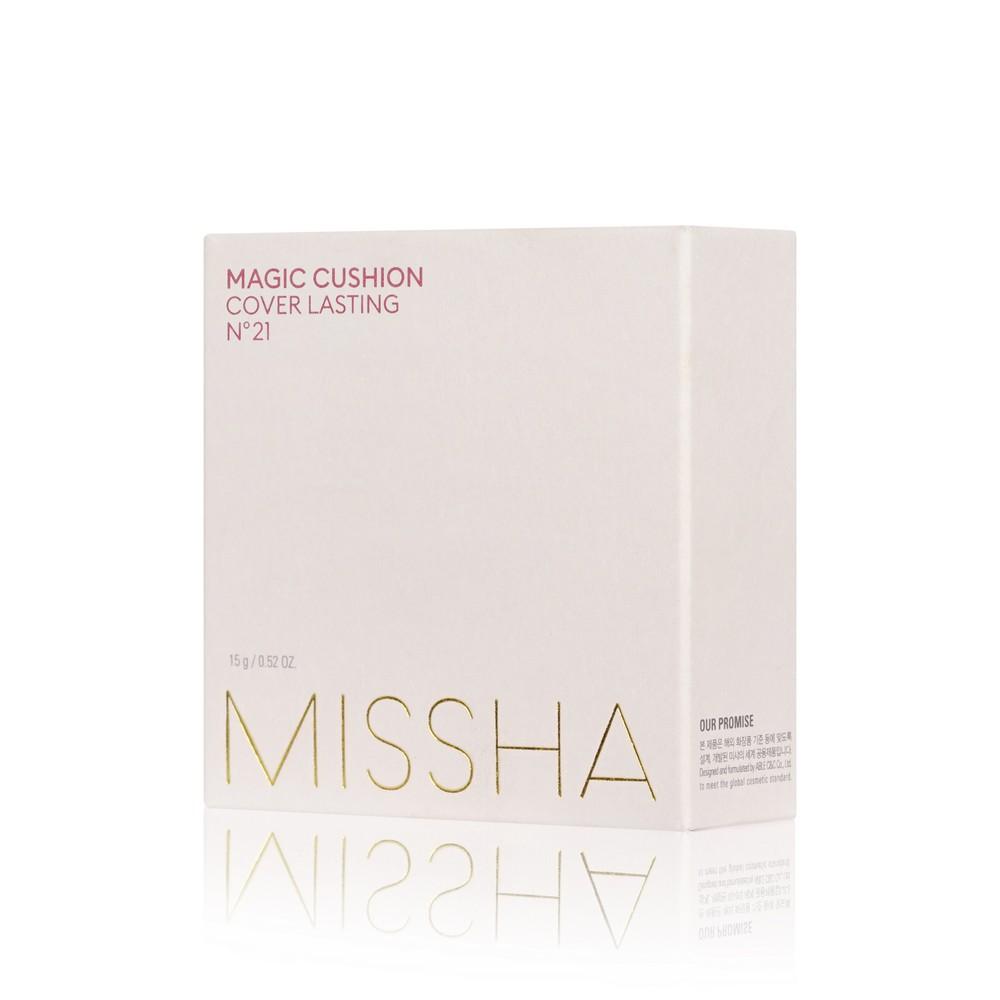 Тональный Кушон для лица Missha Magic Cushion Cover Lasting с устойчивым покрытием 21 15г. Фото 3.