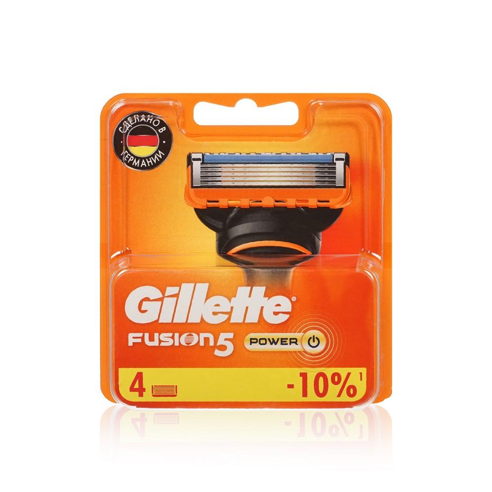 Кассеты для станка Gillette Fusion Power сменные 4шт. Фото 1.