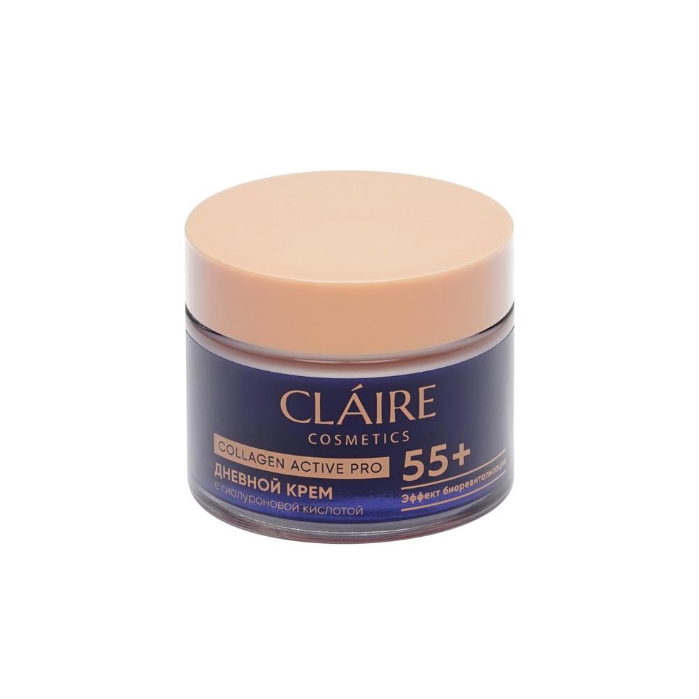 Дневной крем для лица с гиалуроновой кислотой Claire Cosmetics Collagen Active Pro 55+ 50мл. Фото 5.