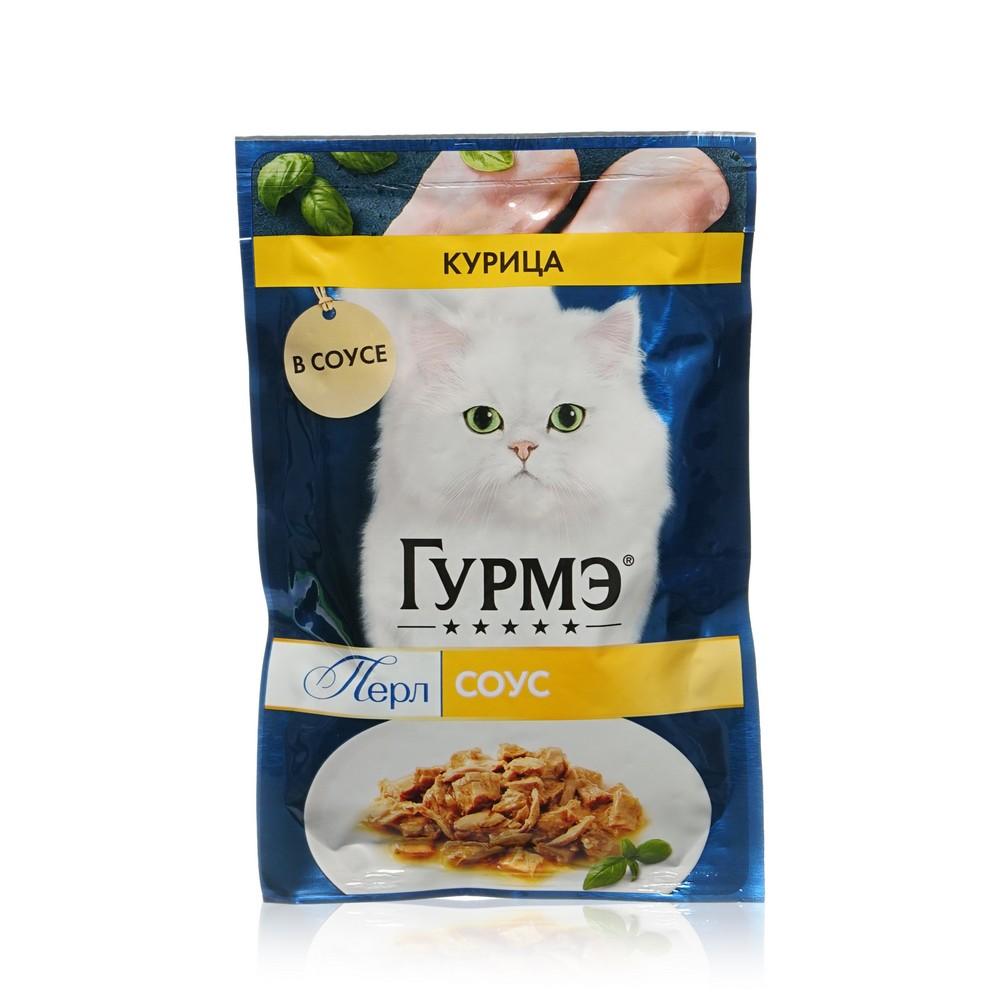 Влажный корм для кошек Гурмэ Перл Соус " Курица " 75г. Фото 1.