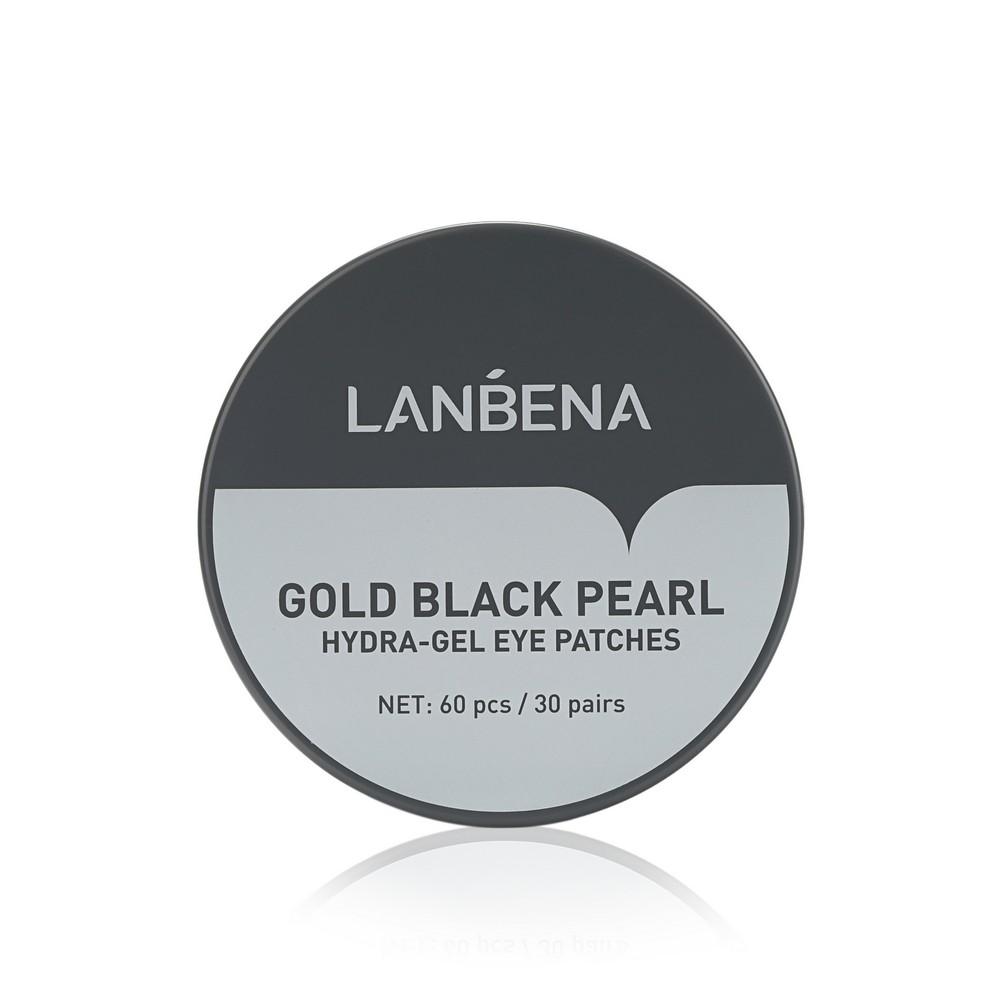 Гидрогелевые патчи для кожи вокруг глаз Lanbena Gold Black Pearl с золотом и чёрным жемчугом 60шт. Фото 2.