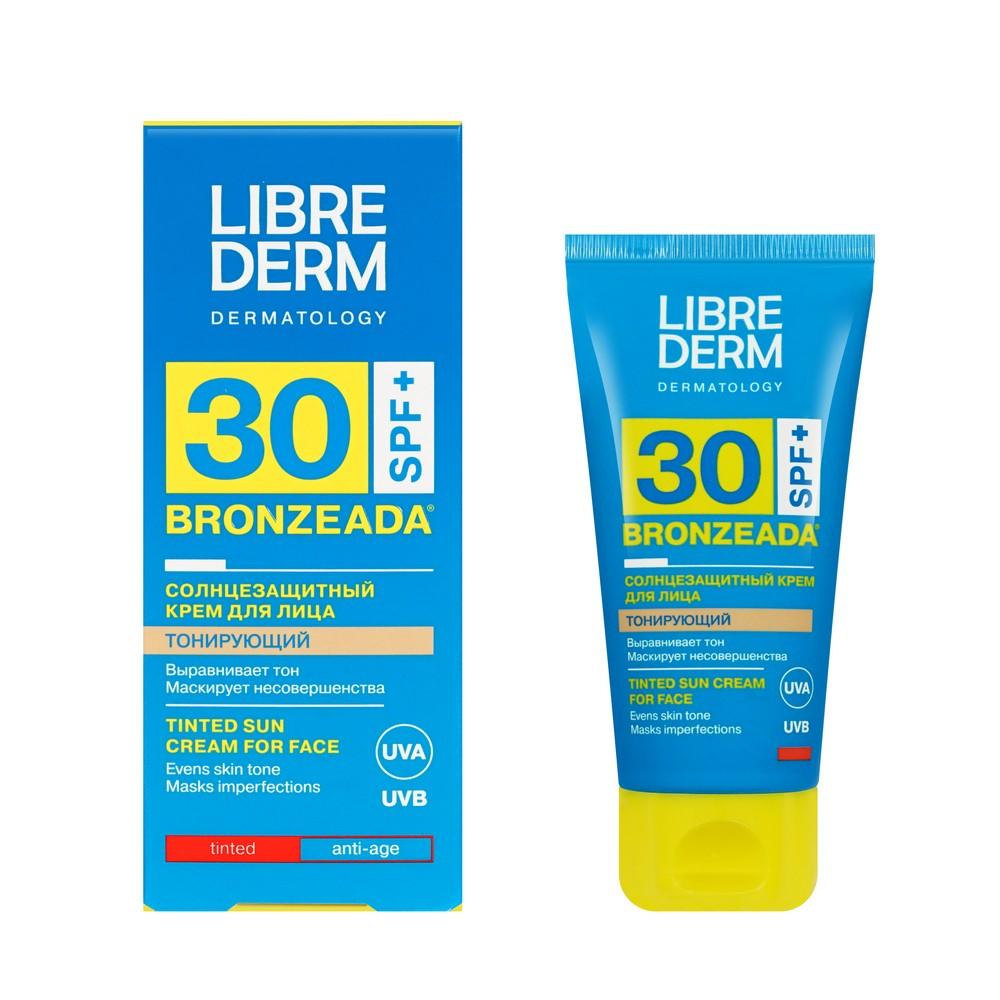 Солнцезащитный тонирующий крем для лица Librederm Bronzeada SPF 30 50мл.