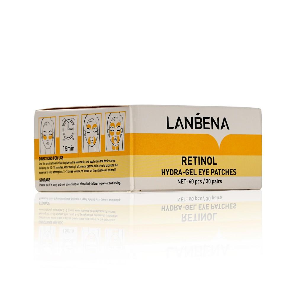 Гидрогелевые патчи для кожи вокруг глаз Lanbena Retinol Hydra-Gel Eye Patches 60шт. Фото 3.