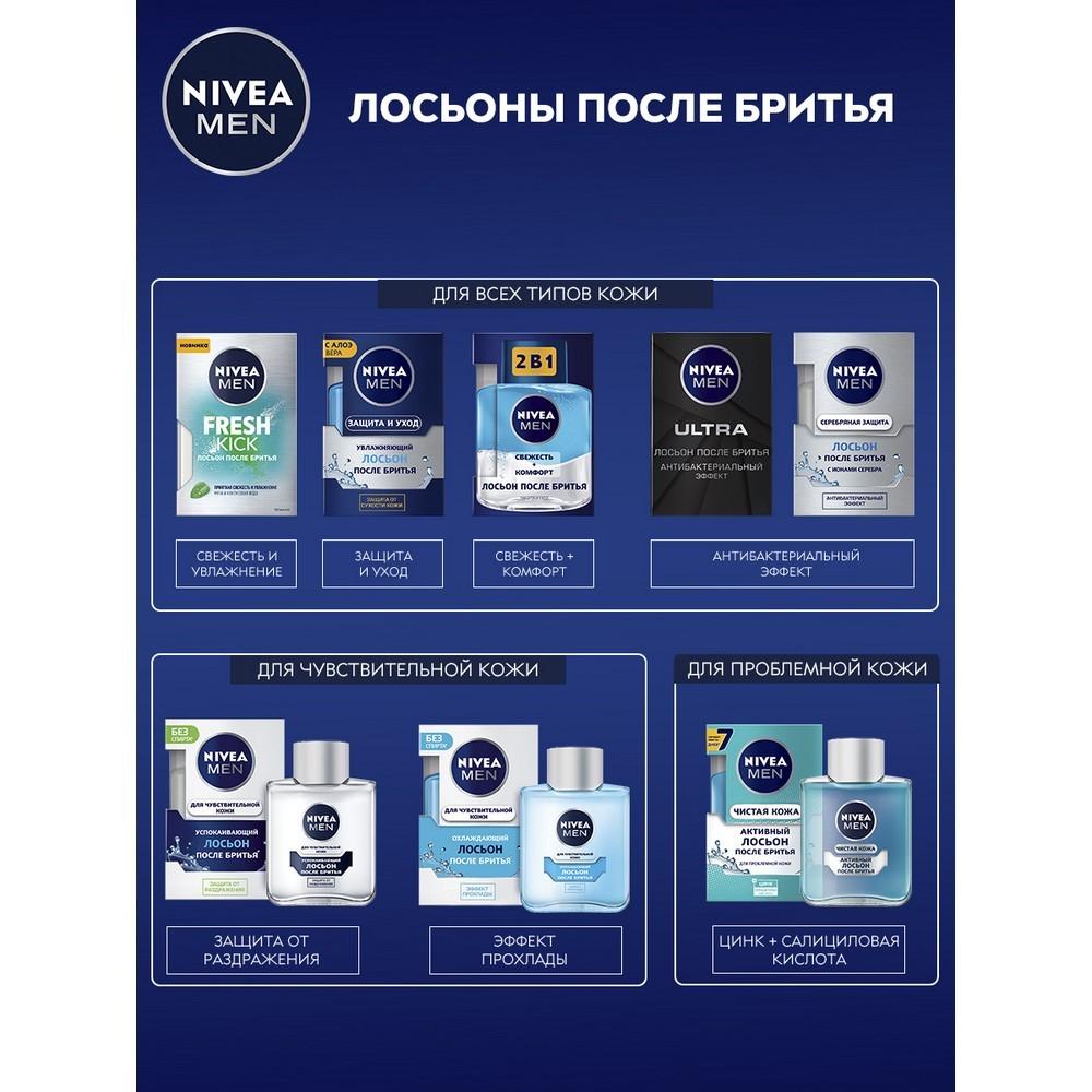 Лосьон после бритья NIVEA Men " Защита и уход " 2 в 1 100мл. Фото 8.