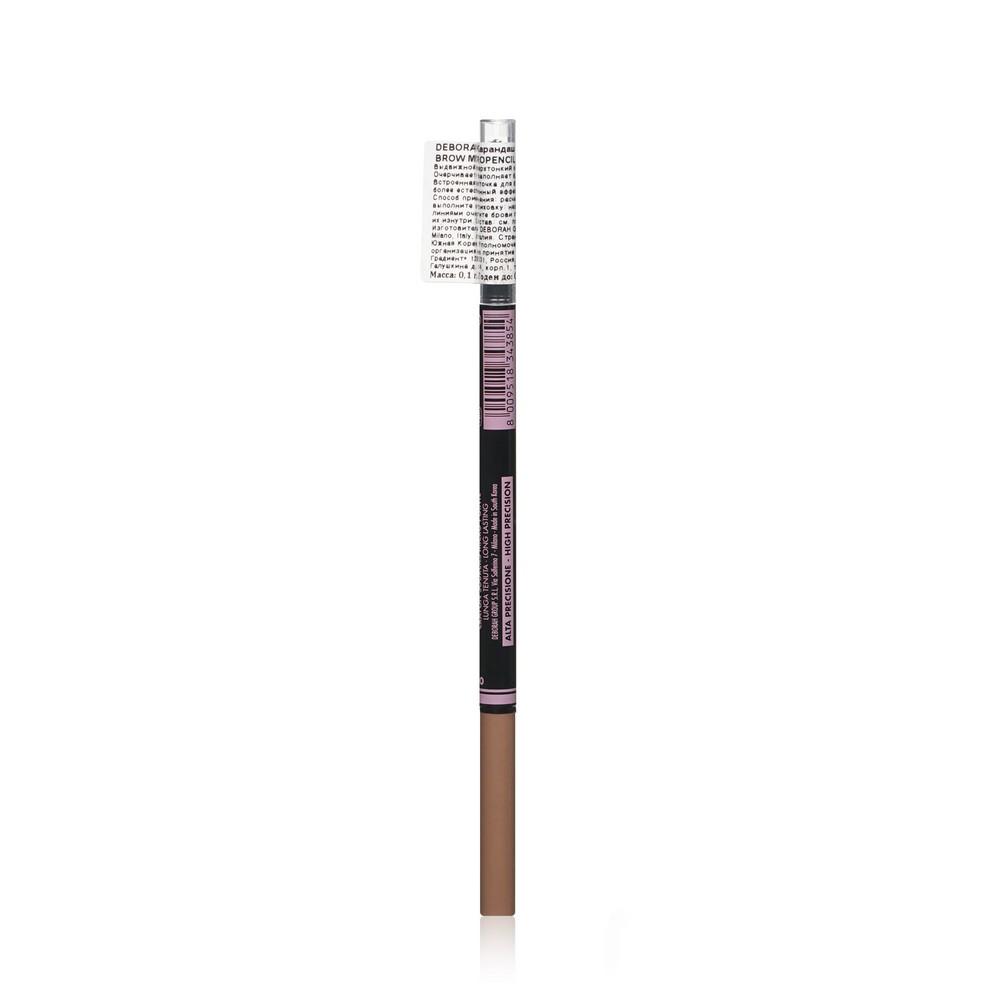 Автоматический карандаш для бровей DEBORAH Milano 24ORE Brow Micropencil 01 0,1г. Фото 4.