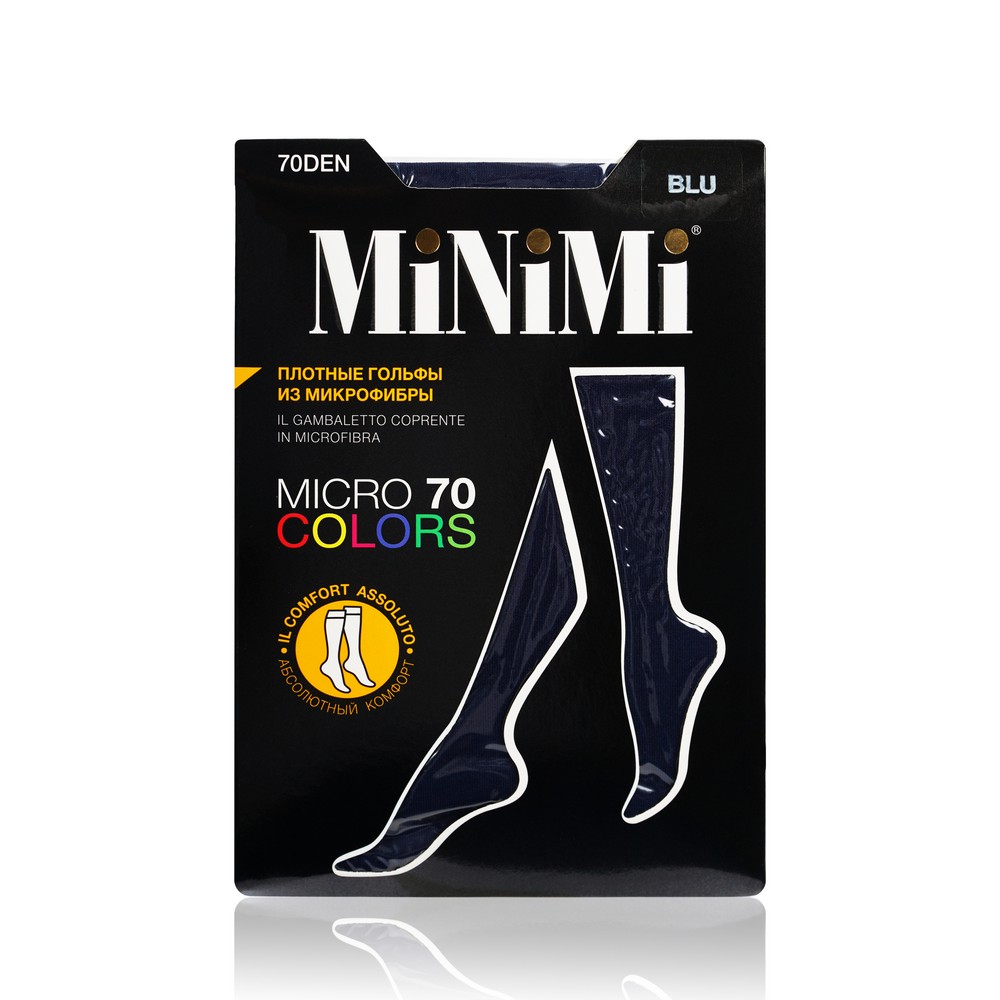 

Женские гольфы из микрофибры Minimi Micro Colors 70den Blu