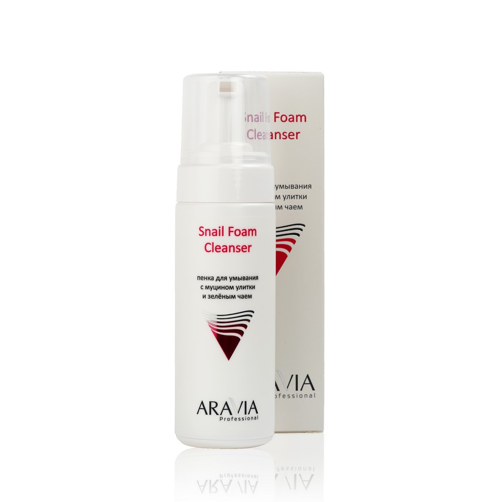 Пенка для умывания Aravia Professional Snail Foam Cleanser с муцином улитки и зеленым чаем 160мл 675₽