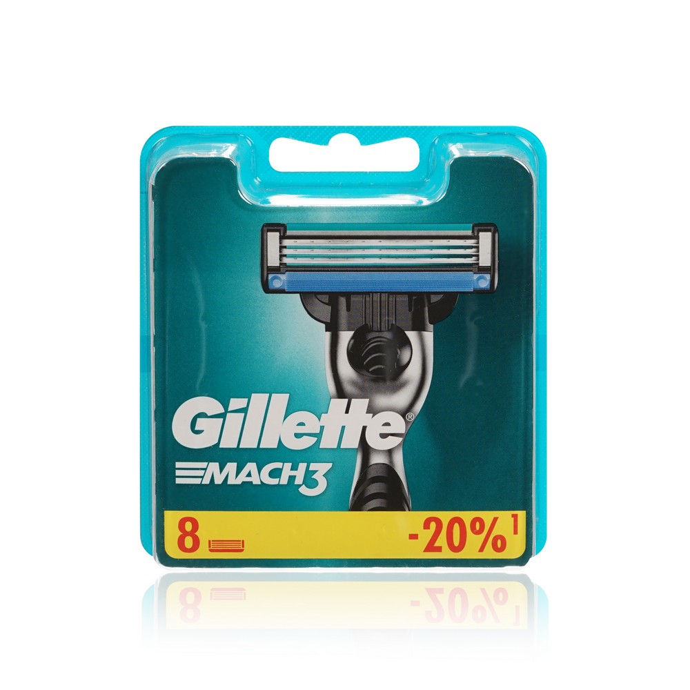 Кассеты для станка Gillette Mach 3 сменные 8шт - купить в интернет-магазине  Улыбка радуги