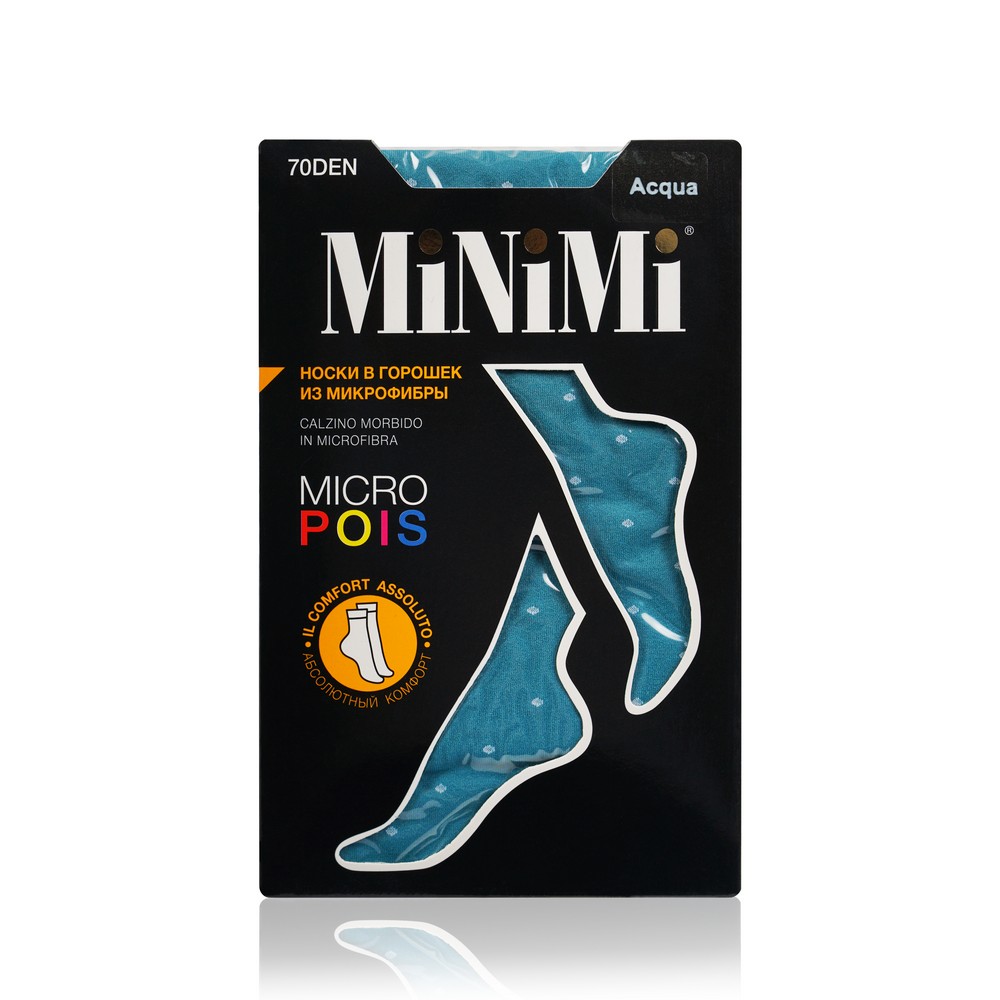 

Женские носки из микрофибры Minimi Micro Pois 70den Acqua ( в горошек )