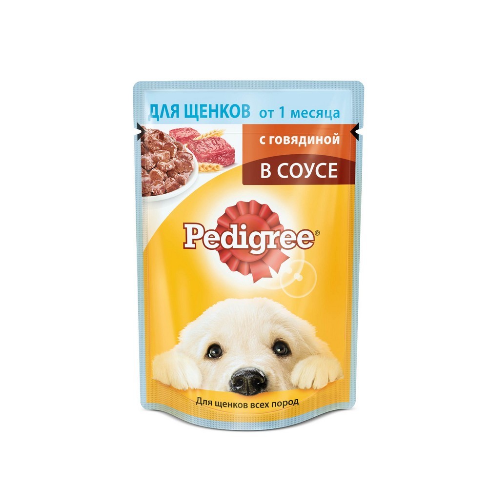 

Корм для щенков Pedigree с говядиной в соусе 85г