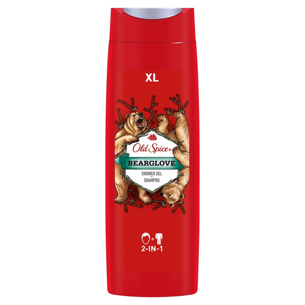 

Мужской гель для душа и шампунь для волос Old Spice BearGlove 2 в 1 400мл