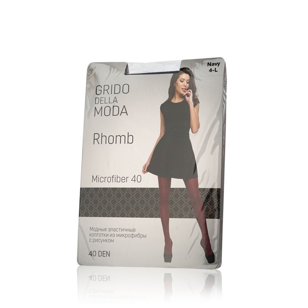 

Женские колготки Grido della Moda Rhomb 40den Тёмно-синие 4 размер