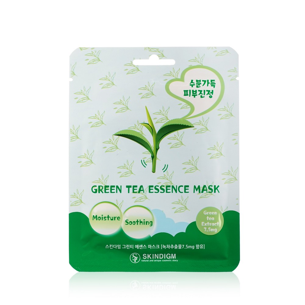 Успокаивающая маска для лица Skindigm  Green Tea Essence Mask  с экстрактом зеленого чая 25г