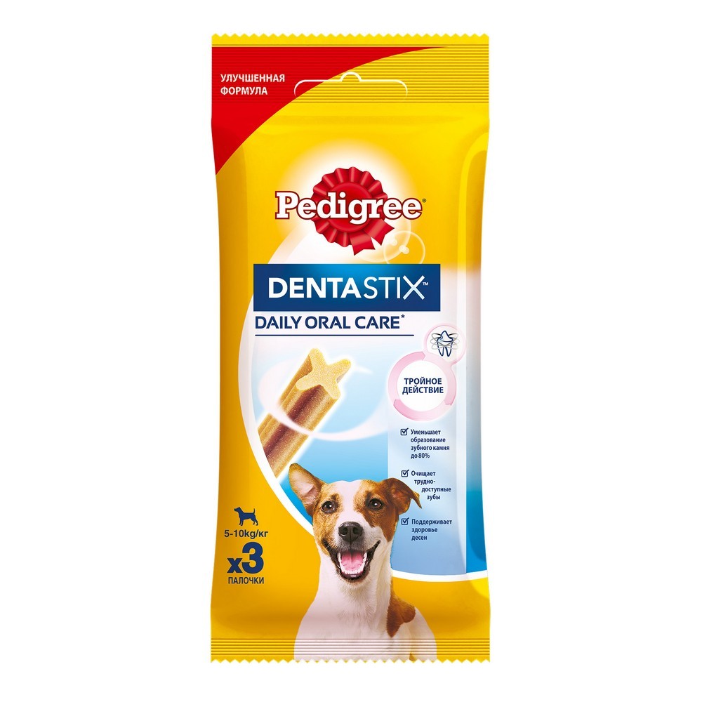 

Лакомство для маленьких собак Pedigree Denta Stix для чистки зубов 45г