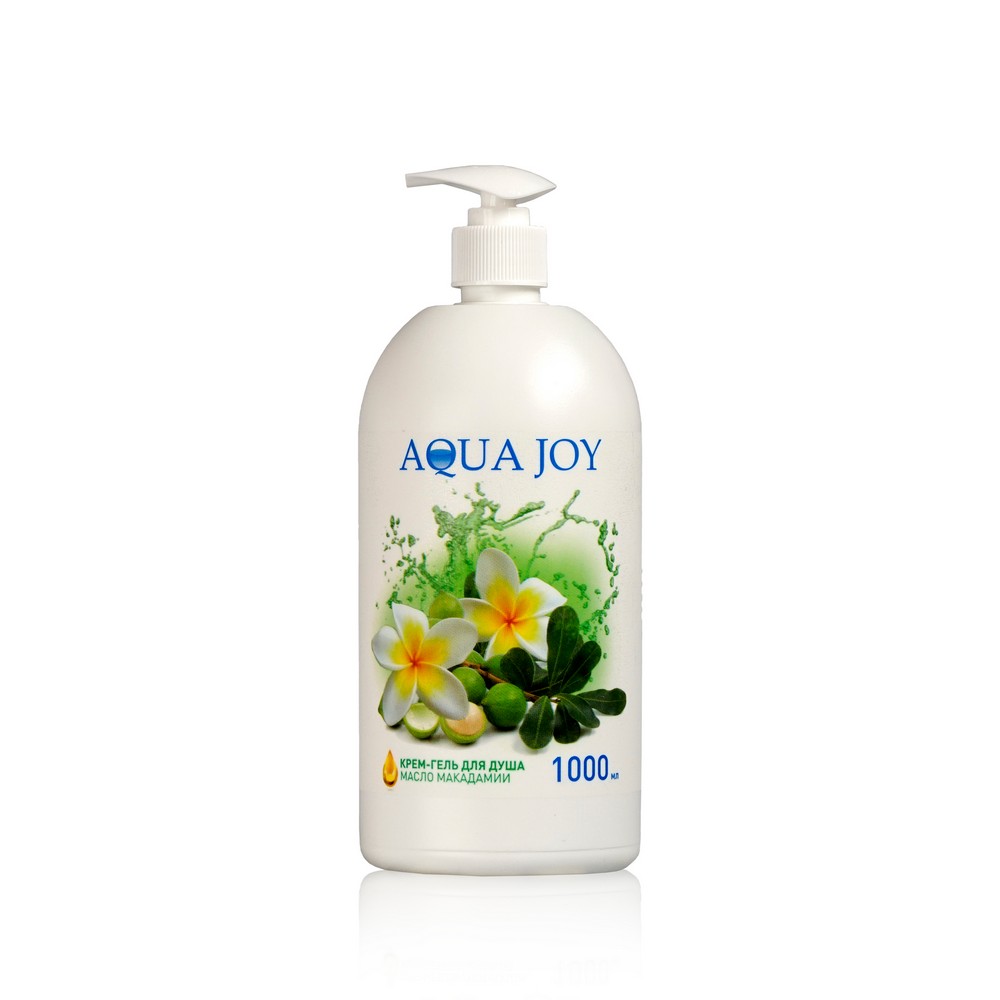 Крем - гель Aqua Joy для душа , масло макадамии 1000мл