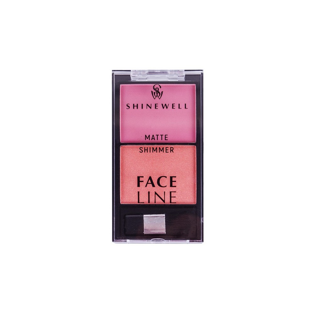 

Двойные румяна для лица Shinewell Face line 2 8,22г