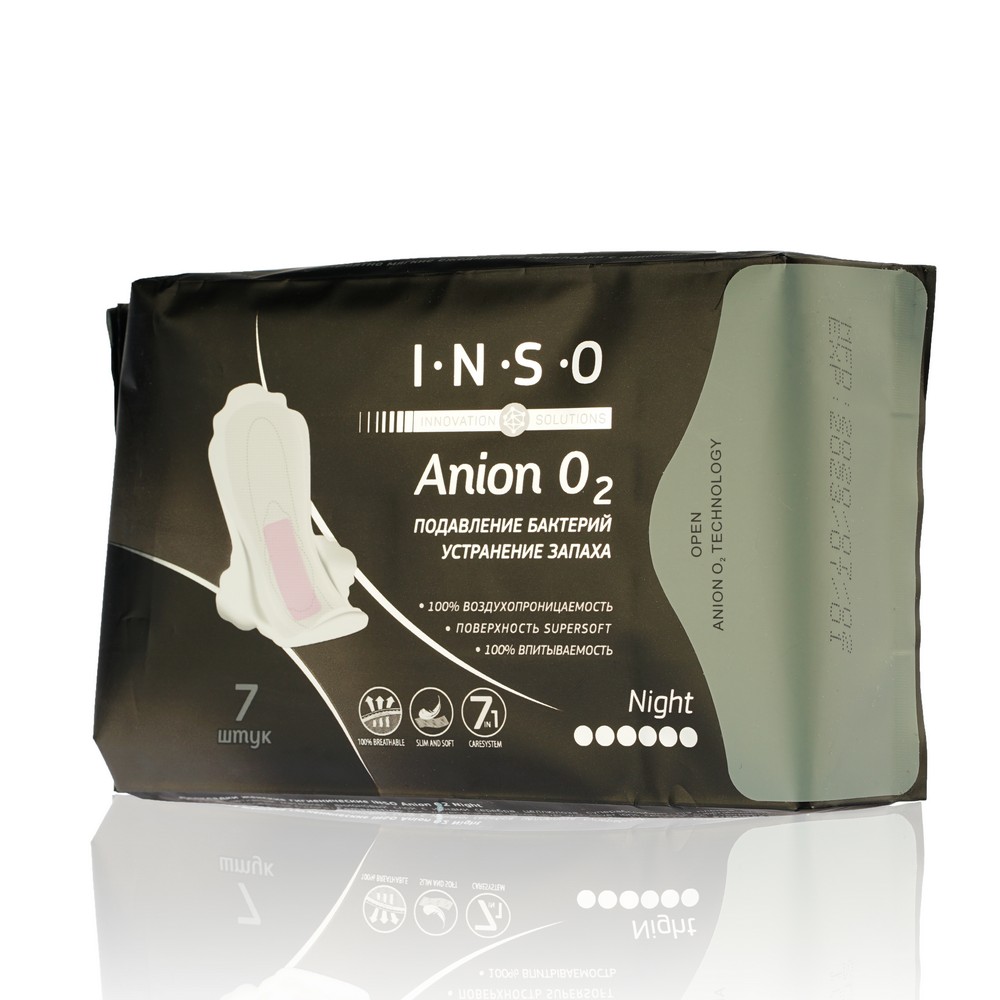 

Прокладки с анионовым слоем INSO Anion O2 Night 7шт