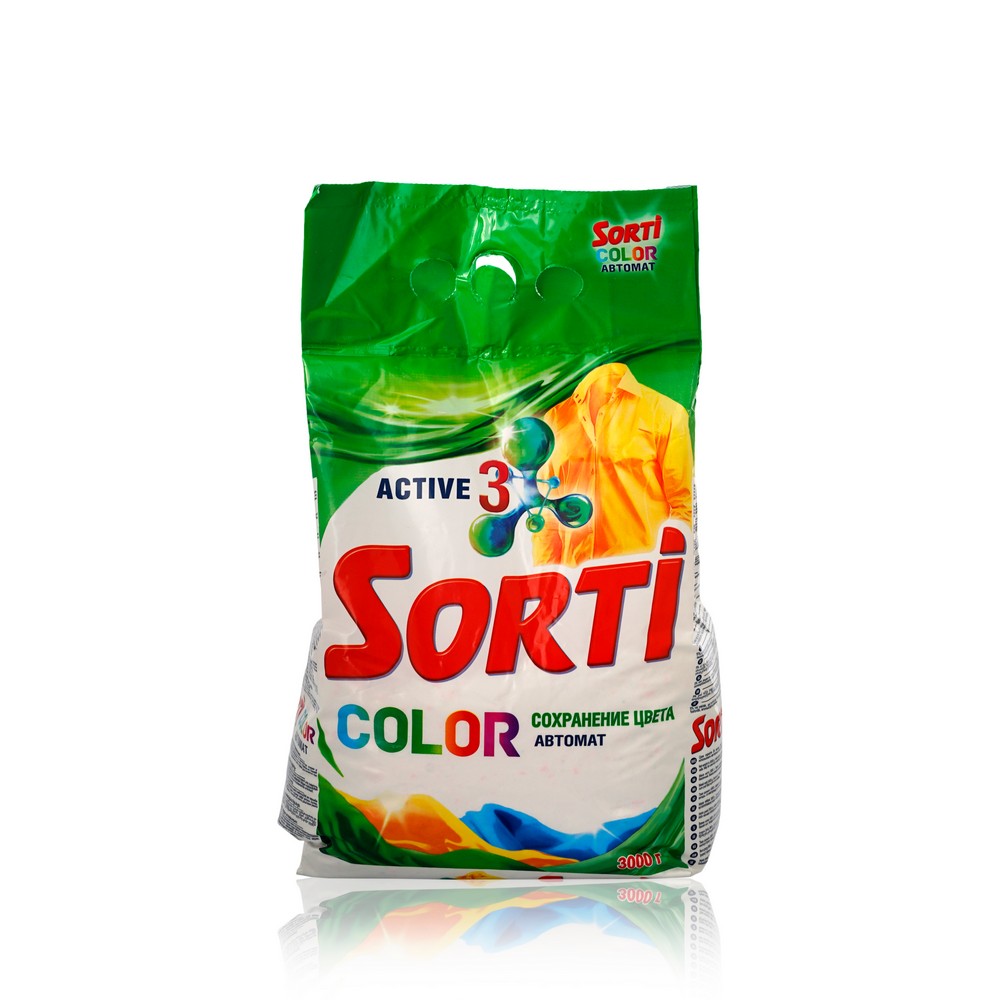 

Порошок для стирки цветного белья Sorti Color автомат 3кг