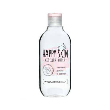 Мицеллярная вода для лица Happy Skin с экстрактом календулы , ромашки и зверобоя 300мл