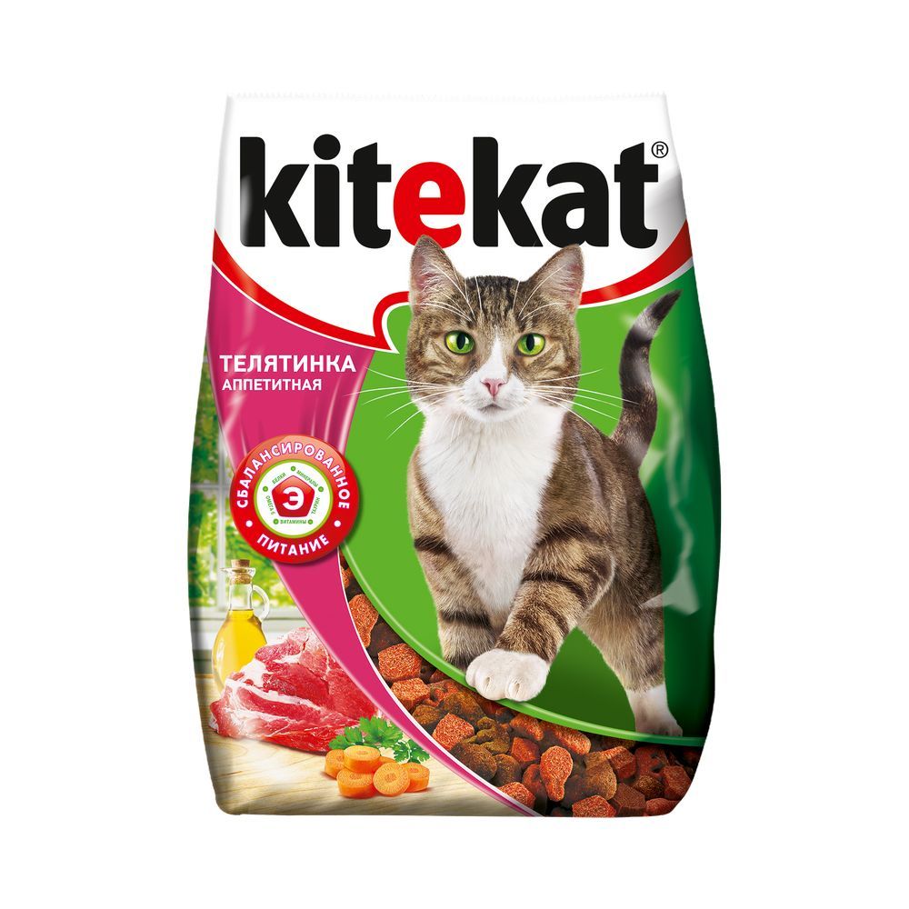 

Сухой корм для кошек Kitekat Телятинка аппетитная 350г