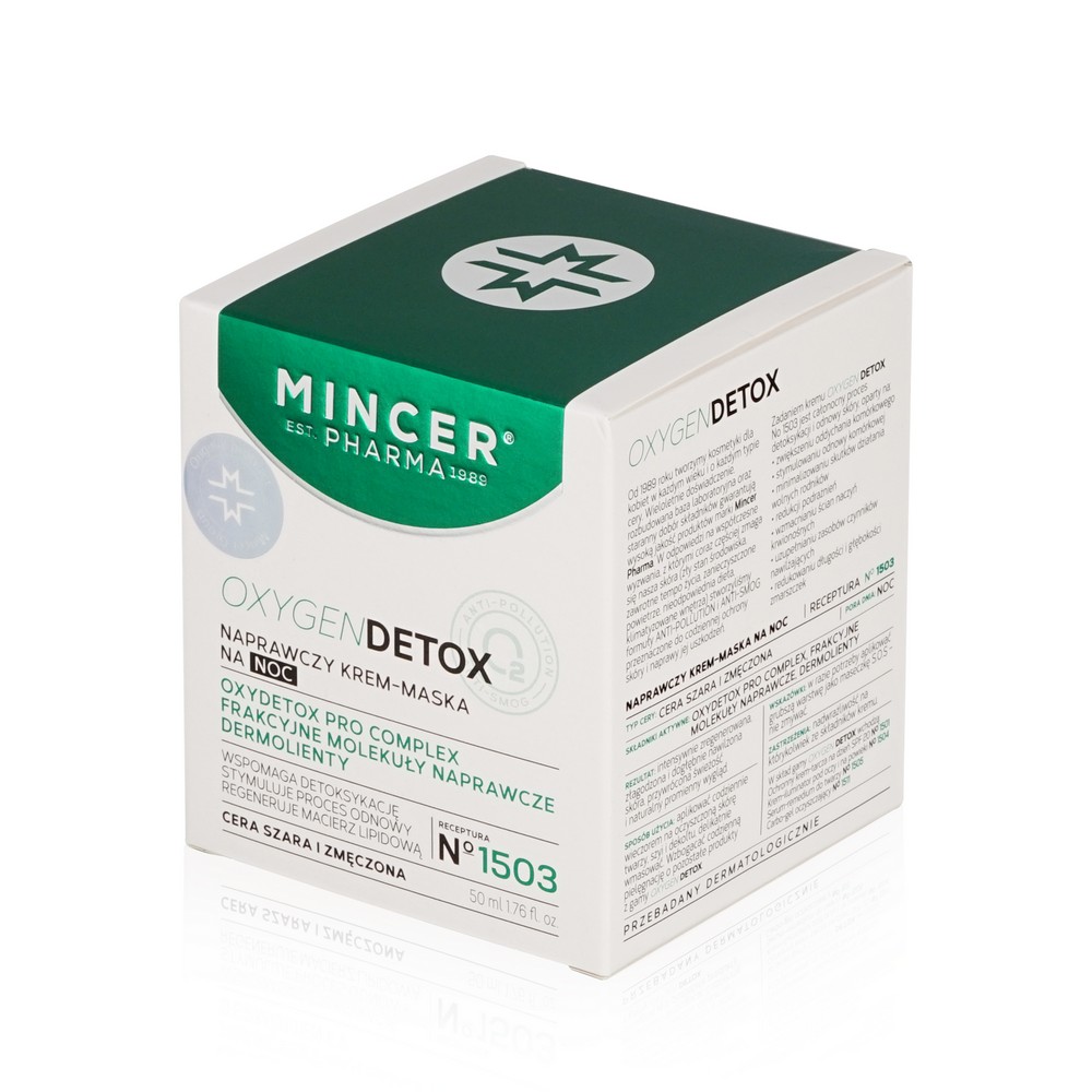 Ночная крем - маска для лица Mincer Pharma Oxygen Detox 