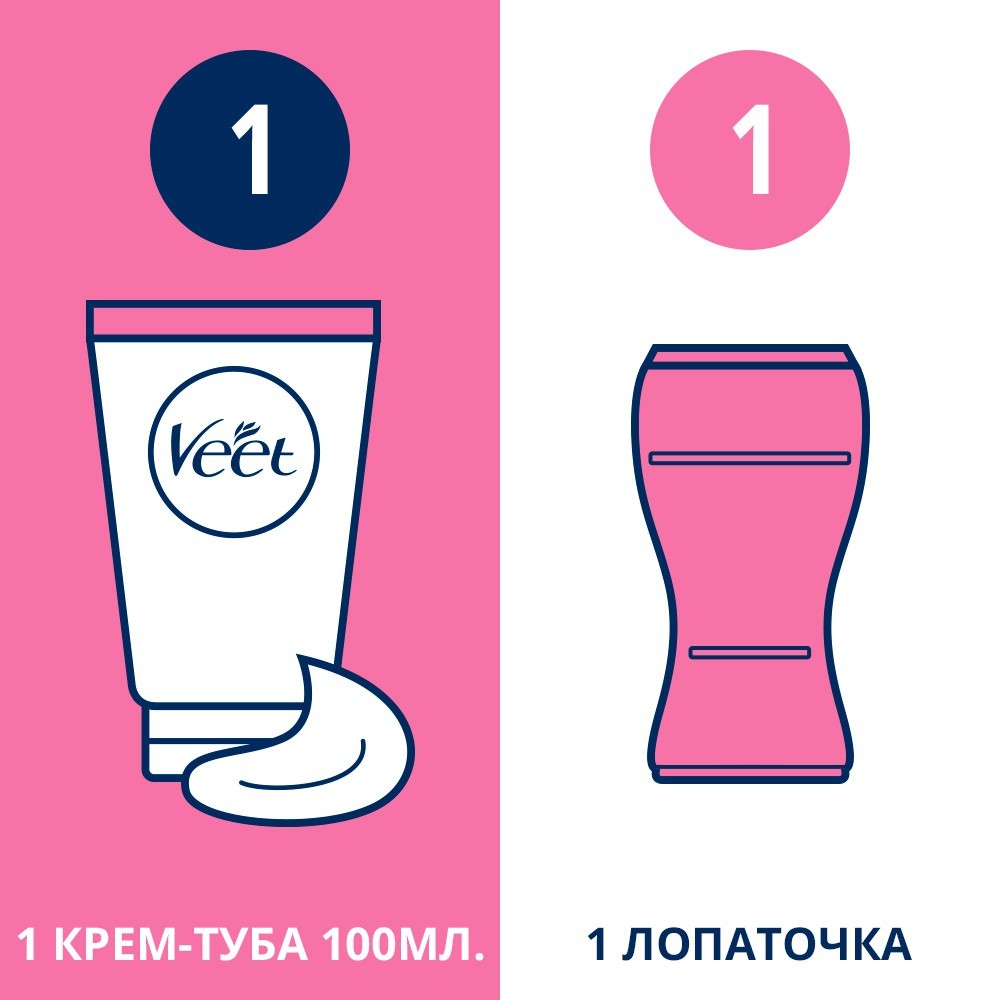 Крем для депиляции Veet для сухой кожи 100мл — купить в интернет-магазине  Улыбка радуги