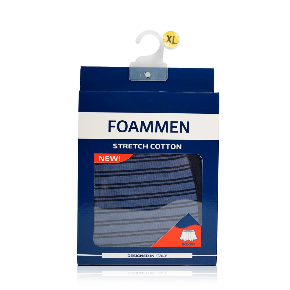 

Мужские трусы - боксеры Foammen Fo90509 , синие в полоску , XL