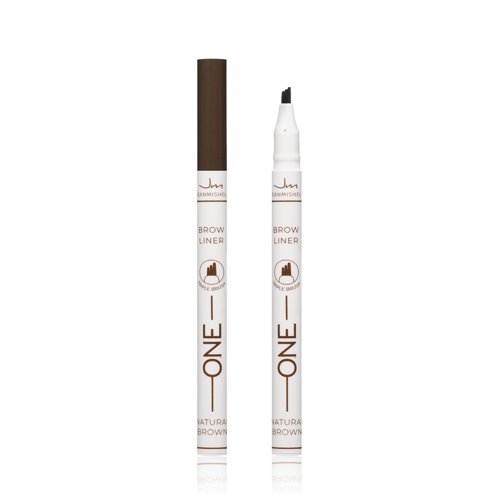 Фломастер для бровей Jeanmishel Brow Liner Triple Brush 