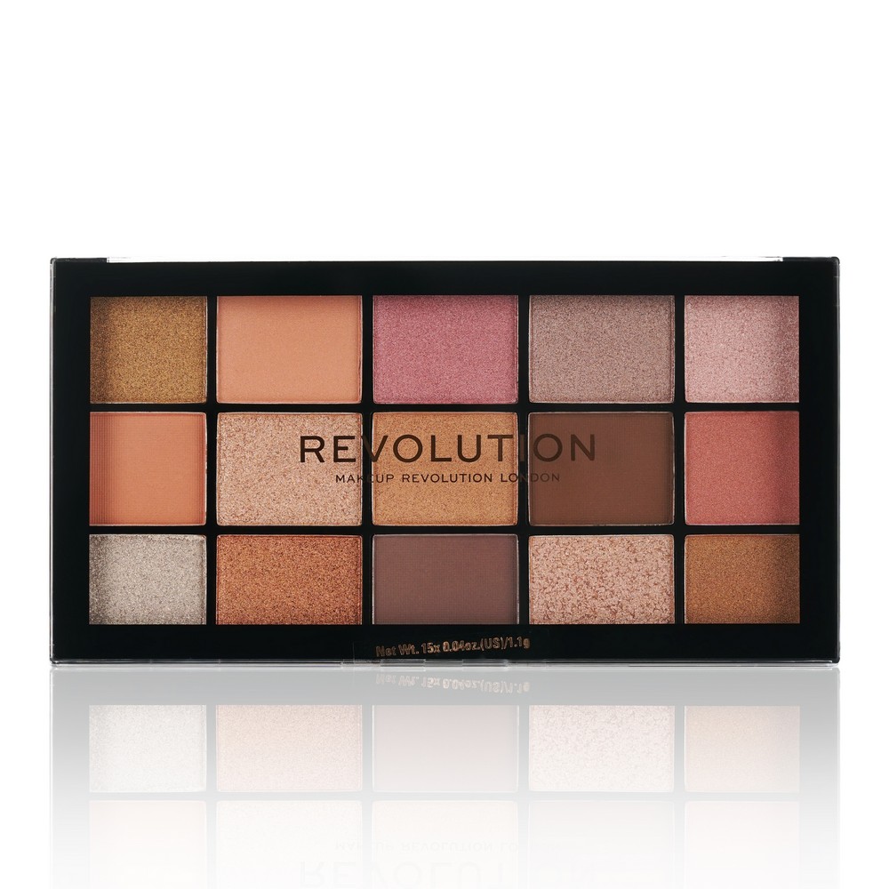 

Тени для век MakeUp Revolution Re-Loaded , Fundamental , 15 цветов , 16,5г