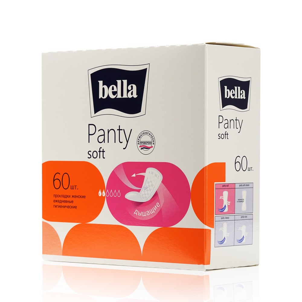 Ежедневные прокладки Bella Panty Soft 50+10 60шт - купить в  интернет-магазине Улыбка радуги