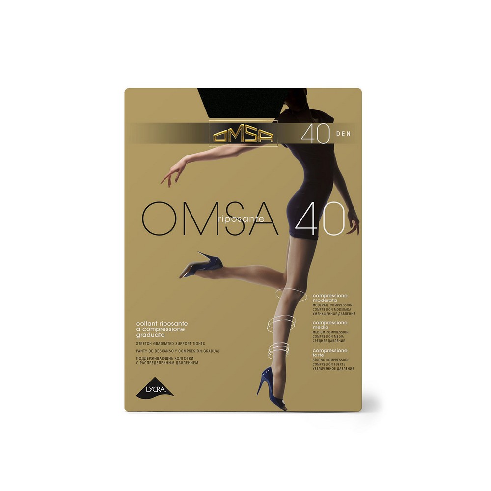 

Женские колготки Omsa Riposante 40den Nero 4 размер